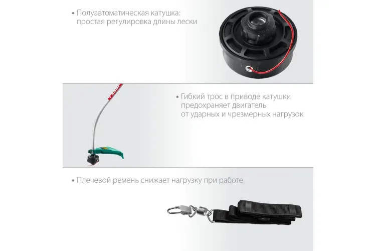 ЗУБР 1300 Вт, ш/с 38 см, сетевой триммер (ТСВ-38-1300) купить в Нефтеюганске