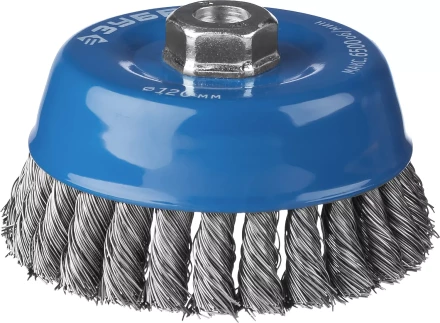 ЗУБР &quot;ПРОФЕССИОНАЛ&quot;. Щетка чашечная для УШМ, плетеные пучки стальной проволоки 0,5мм, 120ммхМ14 35275-120_z02 купить в Нефтеюганске