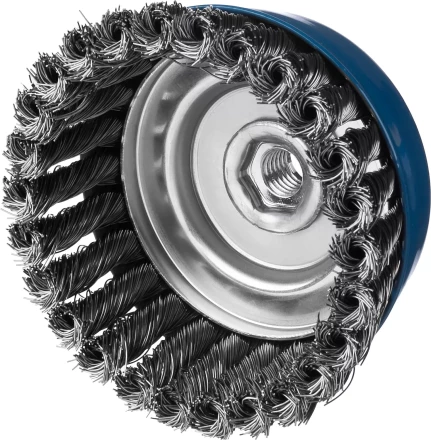 ЗУБР &quot;ПРОФЕССИОНАЛ&quot;. Щетка чашечная для УШМ, плетеные пучки стальной проволоки 0,5мм, 120ммхМ14 35275-120_z02 купить в Нефтеюганске