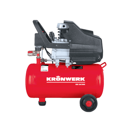 Компрессор воздушный Kronwerk KD 24/200, 1,5 кВт, 198 л/мин, 24 л, 58041 купить в Нефтеюганске