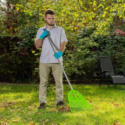 Грабли веерные пластиковые Palisad, 495 х 1680 мм, 23 плоских зуба, алюминиевый черенок, Россия, 61805 купить в Нефтеюганске