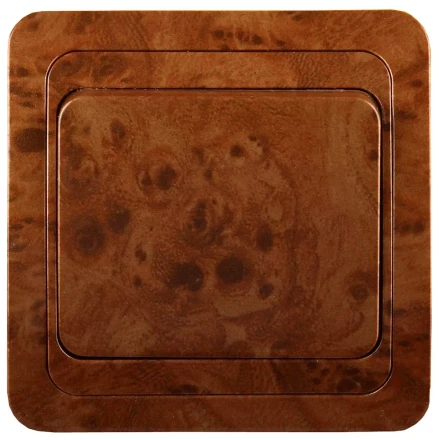 Выключатель СВЕТОЗАР &quot;ГАММА&quot; одноклавишный, цвет орех, 10A/~250B SV-54130-N купить в Нефтеюганске