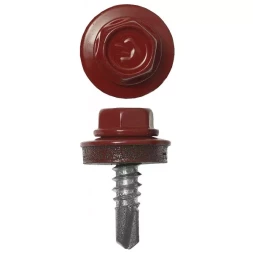 Саморезы ЗУБР "ПРОФЕССИОНАЛ" окраш., RAL 3003 рубин.-красн., для крепл. кров. матер. к металл. констр. , 5.5x25мм, 1800шт 4-300310-55-025-3003