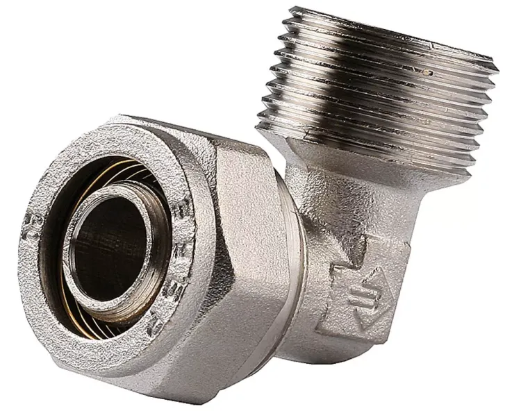 Уголок ЗУБР с наружной резьбой, цанга-штуцер, 3/4"х20х2,0 мм, никель 51409-20-3/4 купить в Нефтеюганске
