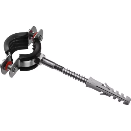 Хомут трубный с гайкой, оцинкованный, в комплекте с сантехнической шпилькой и дюбелем, 3/4&quot;, 1шт, ЗУБР Мастер 37866-25-29 37866-25-29 купить в Нефтеюганске