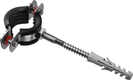 Хомут трубный с гайкой, оцинкованный, в комплекте с сантехнической шпилькой и дюбелем, 3/4&quot;, 1шт, ЗУБР Мастер 37866-25-29 37866-25-29 купить в Нефтеюганске