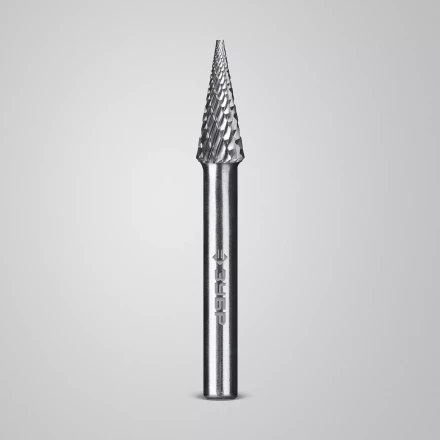 Зубр Твердосплавная борфреза M - конус с острым углом, 8 х 20 мм, угол 14° (28811-8-20) купить в Нефтеюганске