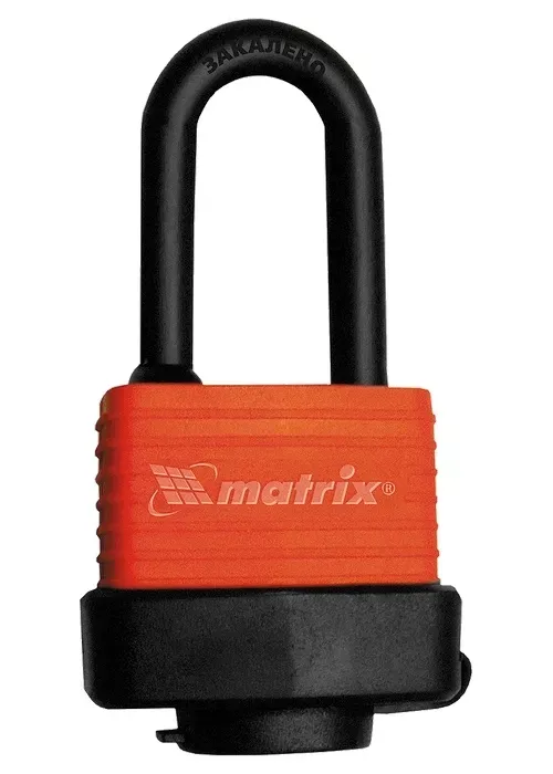 Замок навесной всепогодный 50 мм удлиненная дужка MATRIX 91826 купить в Нефтеюганске