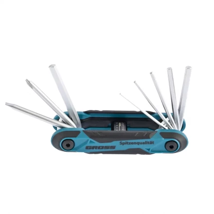 Набор ключей имбусовых универсальный PH SL HEX CrV складные 8 шт Gross 16414 купить в Нефтеюганске