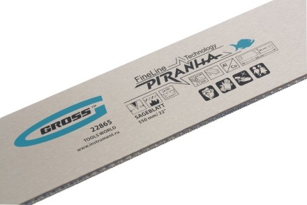Пильное полотно для прецизионного стусла &quot;Piranha&quot; 550 мм каленый зуб 2D 24 TPI Gross 22865 купить в Нефтеюганске