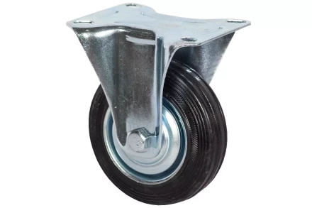 Аппаратное неповоротное колесо HITCH 125*34 резина черная FC54 (SZ084991) купить в Нефтеюганске