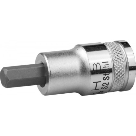 Торцовая бита-головка KRAFTOOL &quot;INDUSTRIE QUALITAT&quot;, материал S2, HEX, сатинированная, 1/2&quot;, H8 27908-08_z01 купить в Нефтеюганске