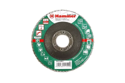 Круг Лепестковый Торцевой (КЛТ) HAMMER КЛТ 1 Ф115х22 Р40 213-001 купить в Нефтеюганске
