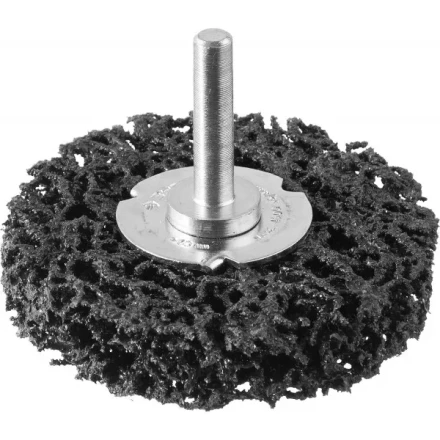 ЗУБР &quot;ПРОФЕССИОНАЛ&quot;. Щетка дисковая для дрели, нейлоновая проволока с абразивным покрытием, с открытой агрессивной структурой, 63мм 35162-063_z01 купить в Нефтеюганске