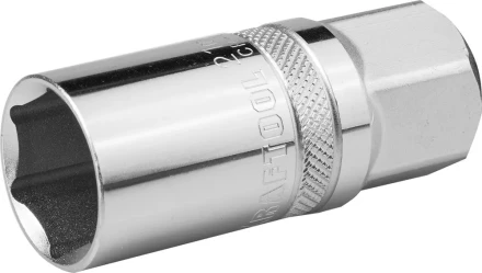 Торцовая головка KRAFTOOL &quot;INDUSTRIE QUALITAT&quot;, свечная с магнитом, Cr-V, FLANK, хромосатинированная, 1/2&quot;, 21 мм 27813-21_z01 купить в Нефтеюганске