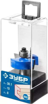 ЗУБР 38.1 x 13 мм, хвостовик 12 мм, фреза фальцевая, Профессионал (28758-38.1) купить в Нефтеюганске