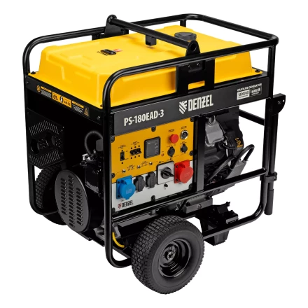 Генератор бензиновый Denzel PS-180EAD-3, 18 кВт,230/400 В, 65л, разъём ATS,перекл.режима,эл.старт купить в Нефтеюганске