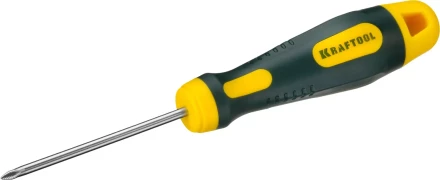 Отвертка KRAFTOOL, Cr-Mo-V сталь, двухкомпонентная противоскользящая рукоятка, PH, №0x60мм 250072-0-060 купить в Нефтеюганске