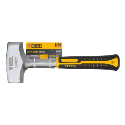 Кувалда 1,5 кг Denzel, цельнометаллическая, двухкомпонентная рукоятка 11012 купить в Нефтеюганске