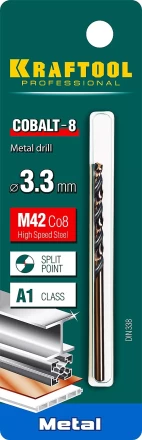 Сверла по металлу HSS-Co Оберон 29656-3.3 купить в Нефтеюганске