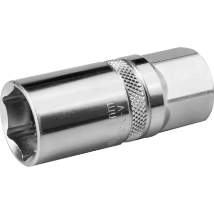 Торцовая головка KRAFTOOL "INDUSTRIE QUALITAT", свечная с магнитом, Cr-V, FLANK, хромосатинированная, 1/2", 16 мм 27813-16_z01 купить в Нефтеюганске