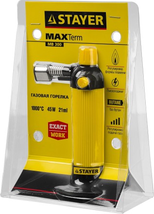 Газовая горелка STAYER &quot;MASTER&quot;, с пьезоподжигом, регулировка пламени, 1000С 55570 купить в Нефтеюганске