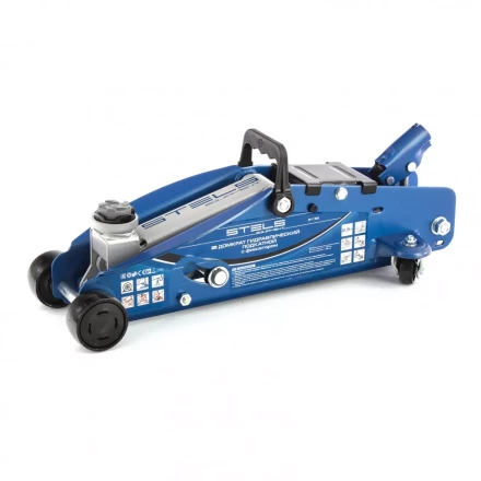 Домкрат гидравлический подкатной 2,5 т с фиксатором Safety Pin 140-385 мм Stels 51152 купить в Нефтеюганске