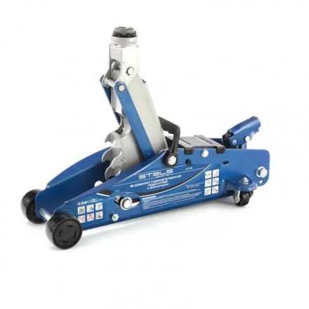 Домкрат гидравлический подкатной 2,5 т с фиксатором Safety Pin 140-385 мм Stels 51152 купить в Нефтеюганске