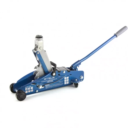 Домкрат гидравлический подкатной 2,5 т с фиксатором Safety Pin 140-385 мм Stels 51152 купить в Нефтеюганске