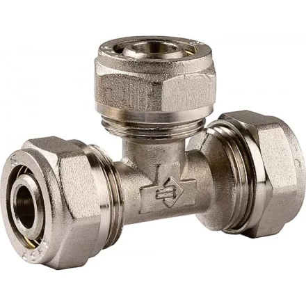 Тройник ЗУБР соединительный, цанга-цанга, 16х16х16х2,0, никель 51403-16 купить в Нефтеюганске