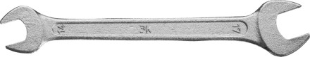 Ключ рожковый гаечный ЗУБР &quot;СТАНДАРТ&quot;, оцинкованный, 14х17мм 27115-14-17 купить в Нефтеюганске