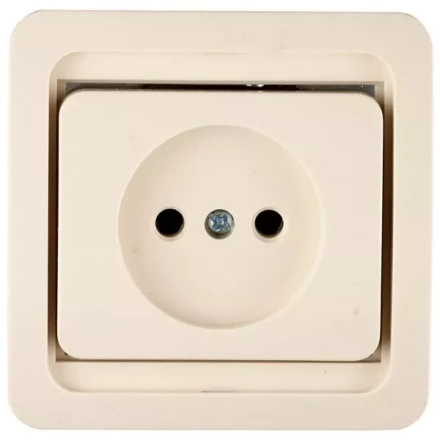 Розетка СВЕТОЗАР &quot;ГАММА&quot; одинарная, цвет бежевый, 16А/~250В SV-54100-B купить в Нефтеюганске