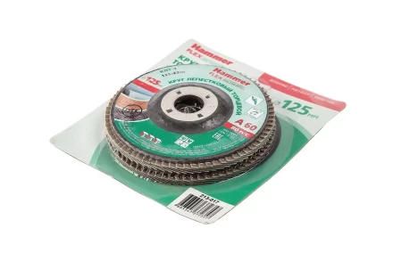 Круг Лепестковый Торцевой (КЛТ) HAMMER Ф125х22 P60 купить в Нефтеюганске