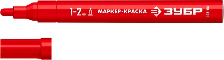 ЗУБР МК-200 красный, 1 мм маркер-краска (06326-3) купить в Нефтеюганске