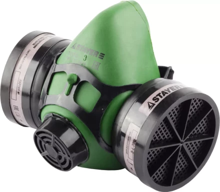 Полумаска STAYER &quot;MASTER&quot; фильтрующая противогазная, в комплекте с фильтрами А1 11175 купить в Нефтеюганске