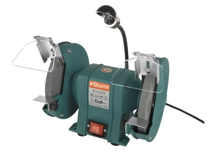 Станок точильный BG-6020 L 400Вт круг 200 х 20 х 16 мм 2950об/мин адаптер 10кг лампа STURM купить в Нефтеюганске