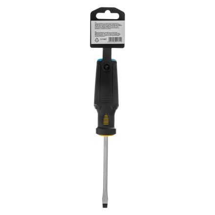 Отвертка, SL6x100 мм, S2, 3к рукоятка Denzel 121987 купить в Нефтеюганске