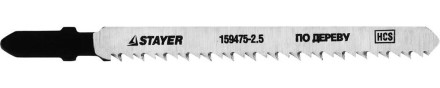 Полотна STAYER &quot;STANDARD&quot;, T101BR, для эл.лобзиков, HCS, по дереву, фанере, ДВП, ДСП, ламинат, пластик, EU-хвост.,74/2,5мм, 2шт 159475-2.5 купить в Нефтеюганске