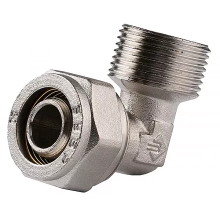 Уголок ЗУБР с наружной резьбой, цанга-штуцер,1/2&quot;х20х2,0 мм, никель 51409-20-1/2 купить в Нефтеюганске