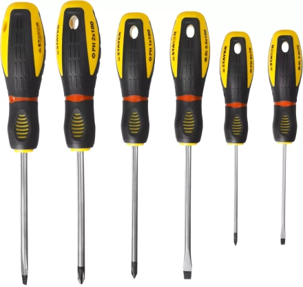 Набор STAYER &quot;PROFESSIONAL&quot; &quot;PROTech&quot;: Отвертки, Cr-Mo, эргономичная двухкомпонентная рукоятка, 6шт 25133-H6_z02 купить в Нефтеюганске