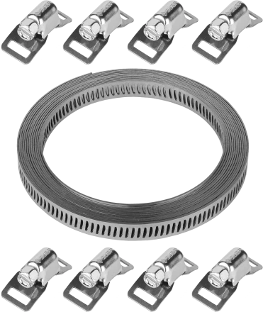 Набор хомут нержавеющий 3м х 8мм 8 замков серия ПРОФЕССИОНАЛ купить в Нефтеюганске