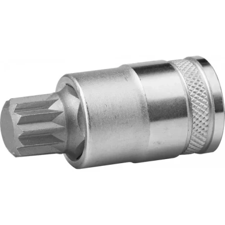 Торцовая бита-головка KRAFTOOL &quot;INDUSTRIE QUALITAT&quot;, материал S2, SPLINE, сатинированная, 1/2&quot;, M16 27911-16_z01 купить в Нефтеюганске