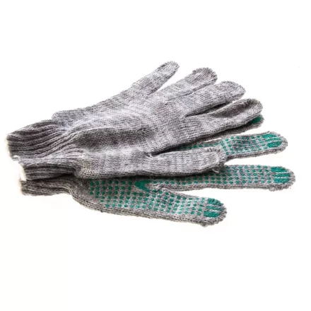 Перчатки трикотажные, ПВХ &quot;Точка&quot;, меланж, 6 пар в упаковке, 7 класс Россия 67817 купить в Нефтеюганске