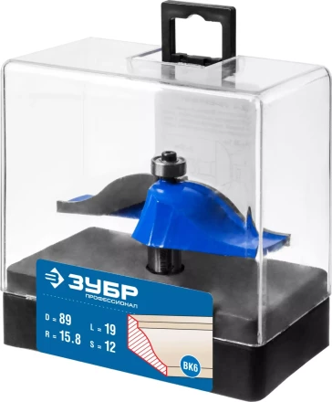 ЗУБР 89 x 19 мм, радиус 15.8 мм, фреза фигирейная №2, Профессионал (28760-89) купить в Нефтеюганске