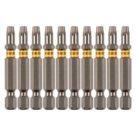 Бита TX 25х50, сталь S2, шестигранный профиль, 10 шт. Е 6,3 Denzel 11670 купить в Нефтеюганске