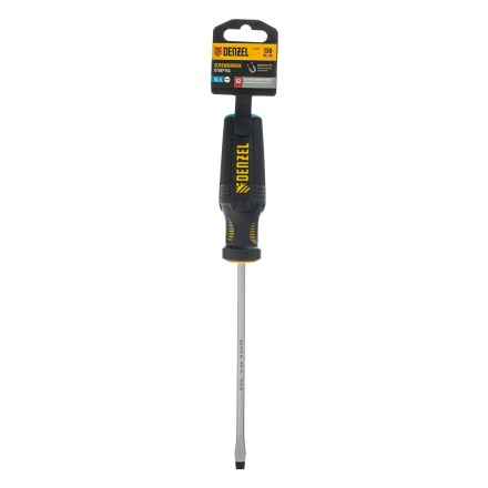 Отвертка, SL6x150 мм, S2, 3к рукоятка Denzel 121997 купить в Нефтеюганске