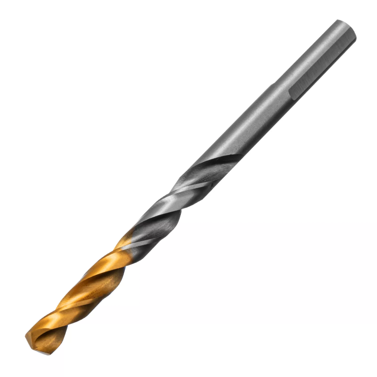 Сверло спиральное по металлу Denzel 6 x 93 мм, Р6М5, Golden Tip, 718235 купить в Нефтеюганске