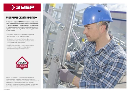 Винт DIN 965, M6 x 20 мм, 9 шт, кл. пр. 4.8, оцинкованный, ЗУБР 303116-06-020 купить в Нефтеюганске