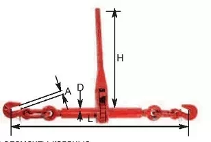 Стяжки цепные для крепления грузов с крюками  р-н 8 тонн L=5 метра купить в Нефтеюганске