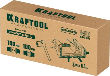 Тиски KRAFTOOL станочные трехсторонние 32716-100 купить в Нефтеюганске